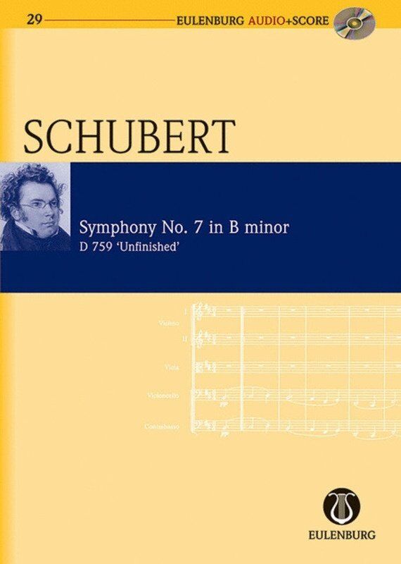 Schubert - Symphony No. 7 Unfinished Study Score BK/CD - Eulenburg Audio+Score Series
