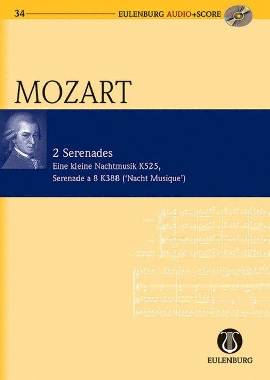 Mozart: Night Music K 525 & Octet K 388 Study Score BK/CD