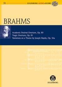 Academic Festival/Tragic Variations Study Score with CD by Johannes Brahms