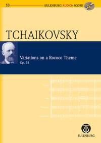 Variations on Rococo Theme Op. 33 Study Score BK/CD by Tchaikovsky