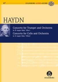 Trumpet Concerto in Eb Major, Cello Concerto in D Major, Study Score with CD, Eulenburg Audio+Score Series, 92 Pages, Franz Joseph Haydn