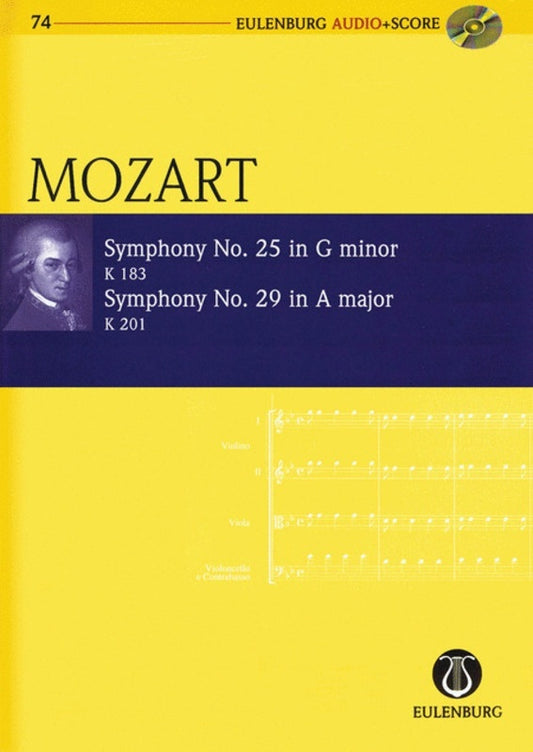 Symphony No 25 G Min Symphony No 29 A Book/CD Book