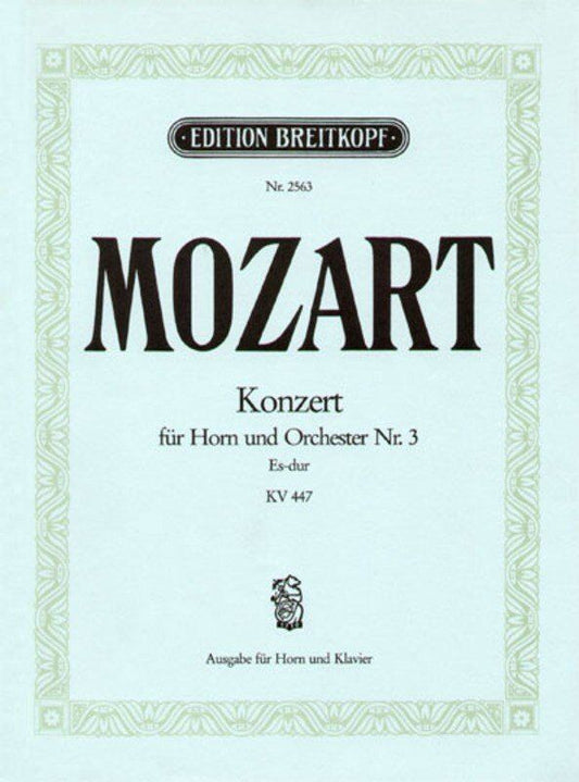 Mozart Concerto No. 3 in Eb Major K. 447 for French Horn and Piano - 28 Pages