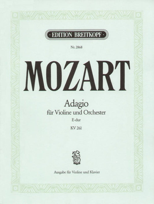 Adagio E K 261 Violin/Piano (Softcover Book)