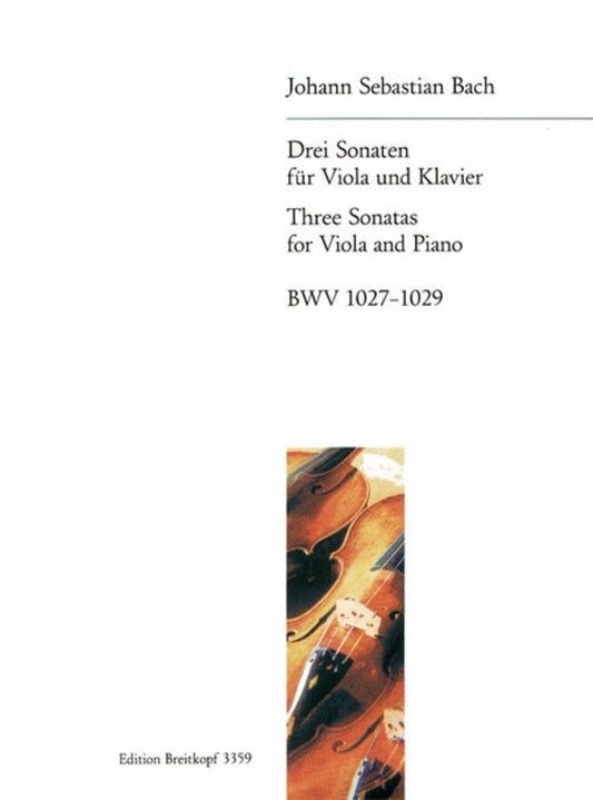 Sonatas 3 Orig For Viola Da Gamba Bwv 1027-1029 Book