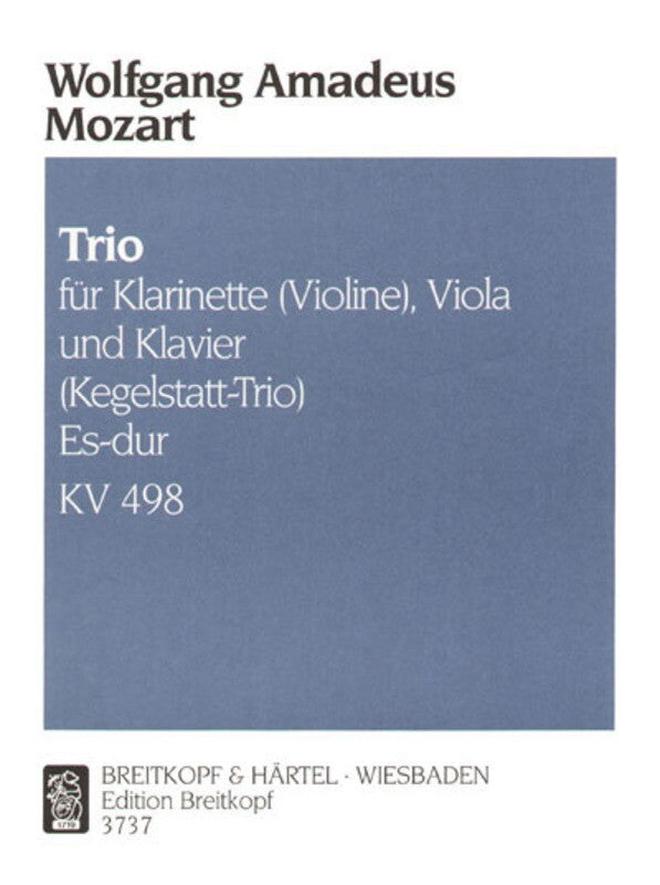 Trio E Flat K498 Violin Or Viola Clar Piano Book
