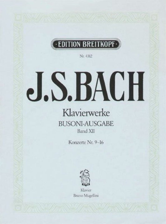 Piano Works Book 12 Bwv 980-987 Concertos Book