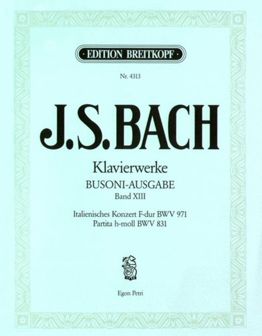 Piano Works Book 13 Bwv 831 971 Book