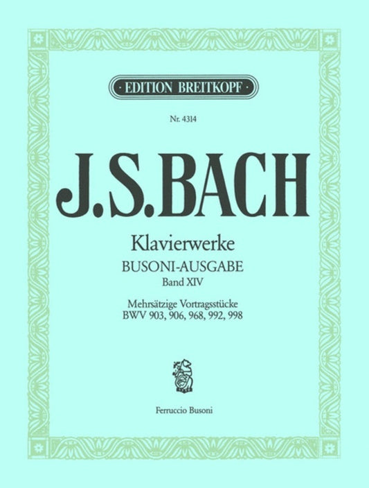 Piano Works Book 14 Bwv 903 906 968 992 998 Book