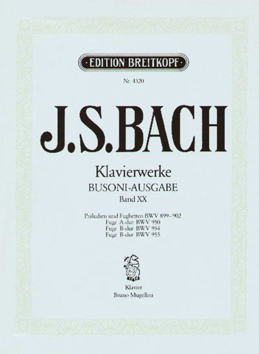 Piano Works Book 20 Bwv 899-902 950 954 955 Book