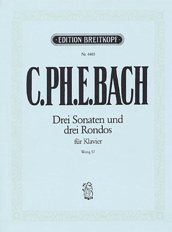 3 Sonatas And 3 Rondos Wq 57 (Softcover Book)