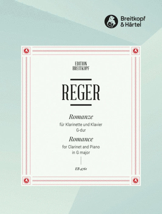 Romance G clarinet/Piano Book