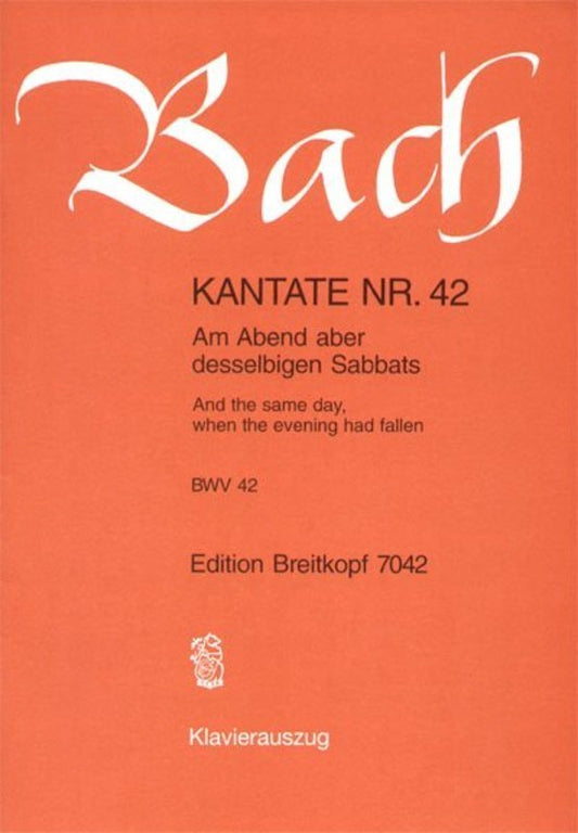 Cantata No 42 Am Abendaber Desselbigen SABbats