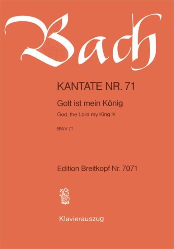 Cantata No 71 Gott Ist Mein Konig Ger/Eng