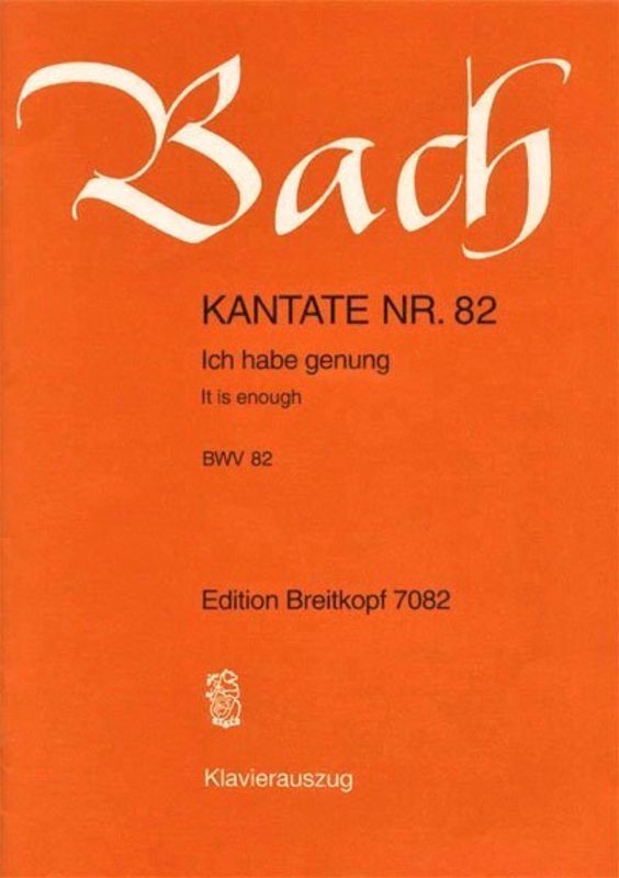 Cantata No 82 Ich Habe Genug Vs (Softcover Book)