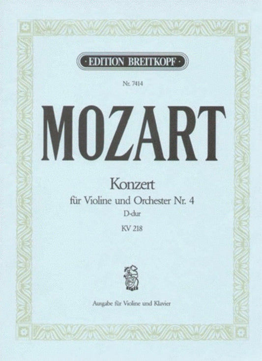 Concerto No 4 D K 218 Ed Oistrach Violin/Piano Book