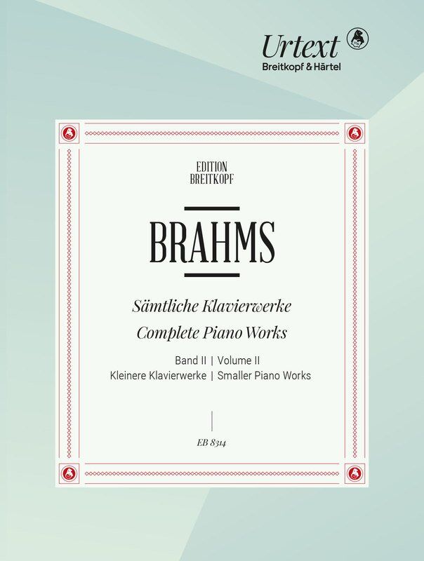 Brahms Complete Piano Works Volume 2 - Breitkopf & Härtel - 184 Pages