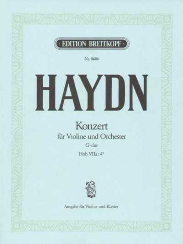Concerto No 2 Hob 7A No 4 G Violin Piano (Softcover Book)