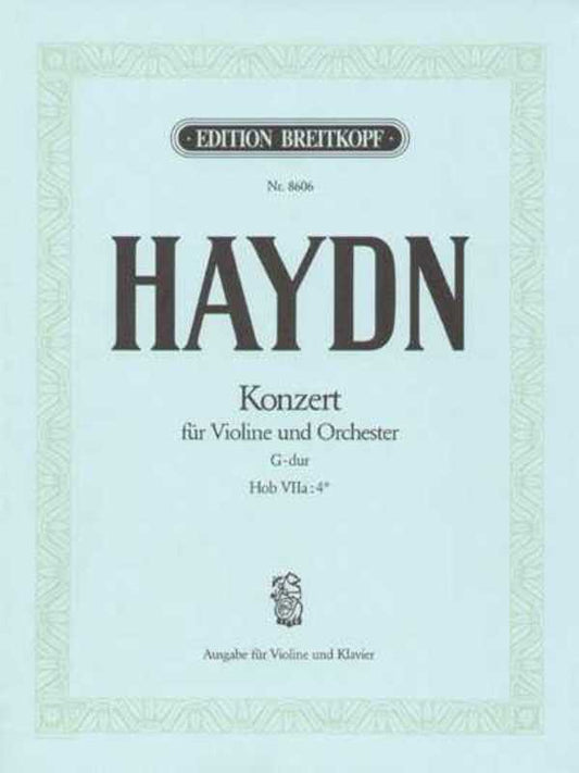 Concerto No 2 Hob 7A No 4 G Violin Piano (Softcover Book)