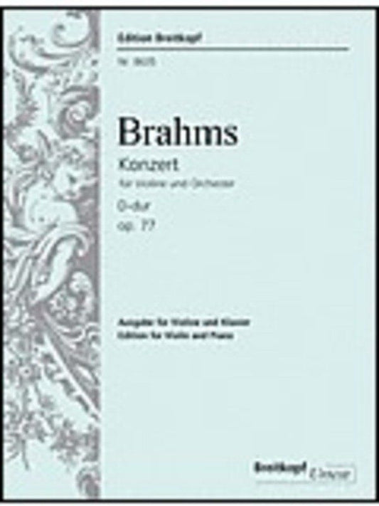 Brahms Violin Concerto in D Major Op. 77 Urtext with Cadenzas by Joachim & Zehetmair, 88 Pages, Published by Breitkopf & Härtel