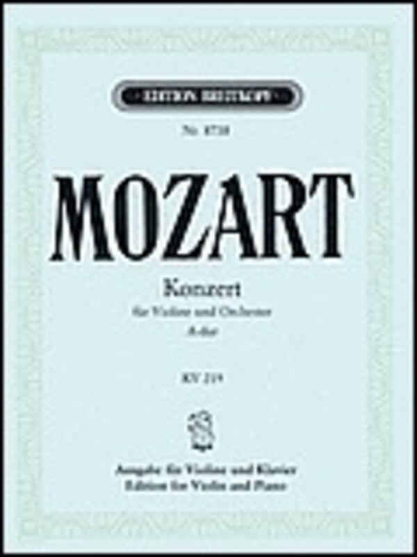 Concerto No 4 D K 218 Ed Eisen Violin/Piano Book