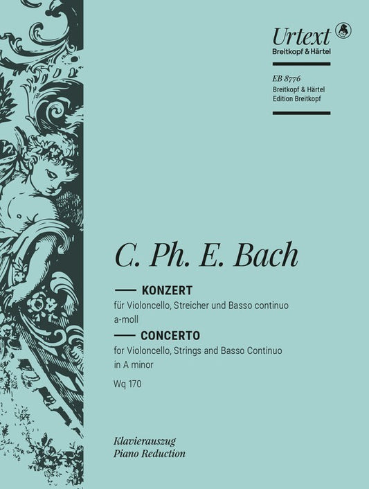 Cpe Bach - Concerto A Minor Wq 170 Cello/Piano (Softcover Book)