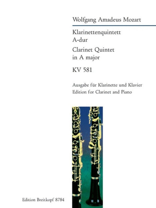 Quintet K581 A Clarinet In A And Piano Book