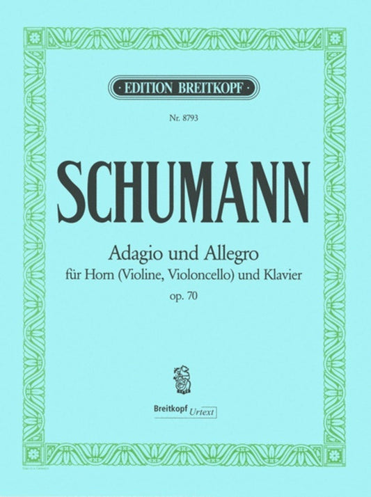 Adagio And Allegro Op 70 French Horn/Piano (Or Violin Vc) Book
