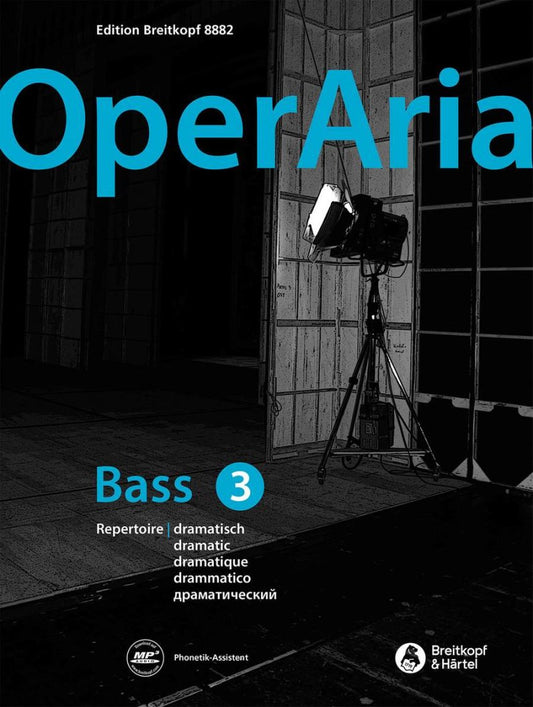 OperAria Bass Vol. 3 by Breitkopf & Härtel - Vocal Repertoire Anthology for Training and Auditions, 144 Pages