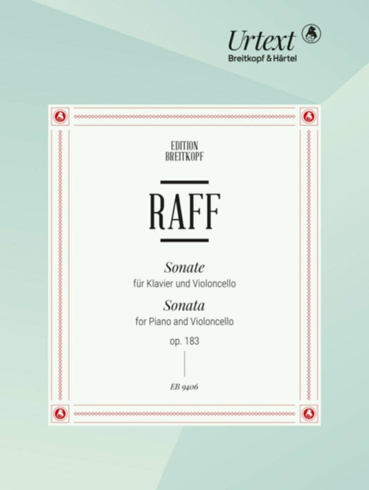 Raff - Sonata Op 183 For Cello/Piano Softcover Book (Cello)