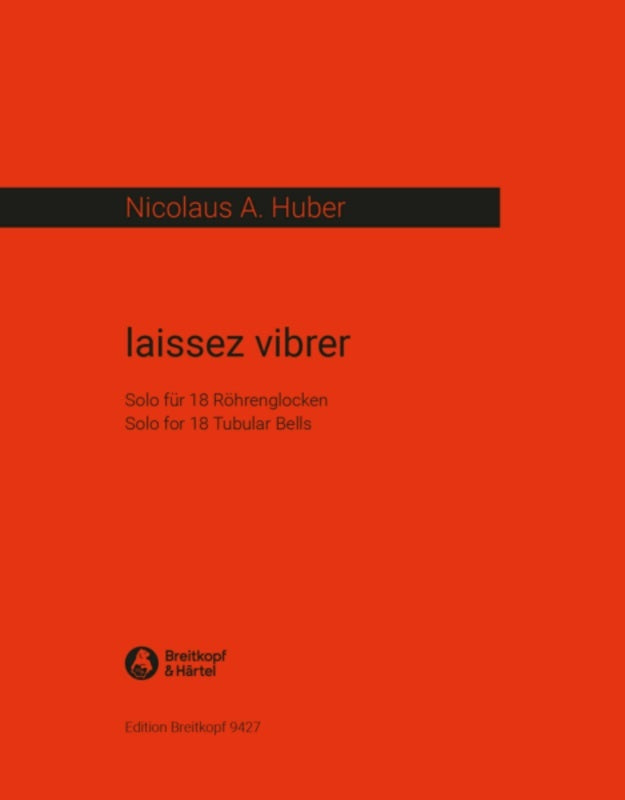 Huber - Iaissez Vibrer Solo For 18 Tublar Bells Softcover Book (Tubular Bells)
