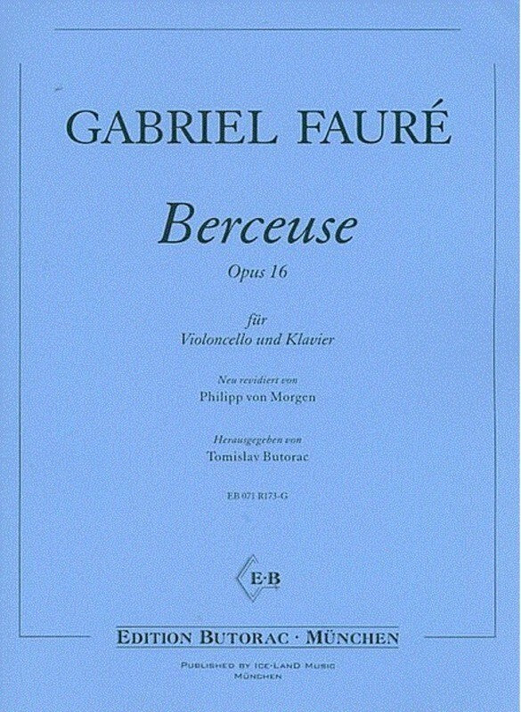 Berceuse Op 16 Cello/Piano Book