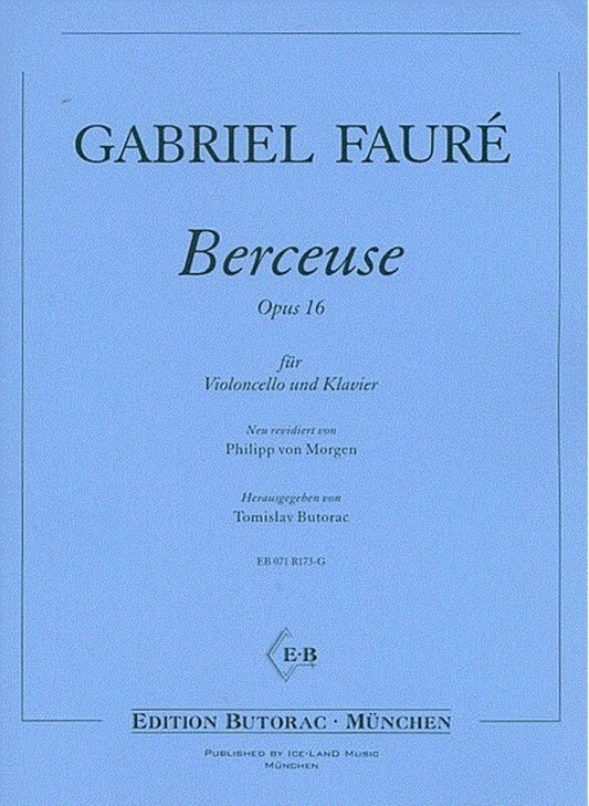 Berceuse Op 16 Cello/Piano Book