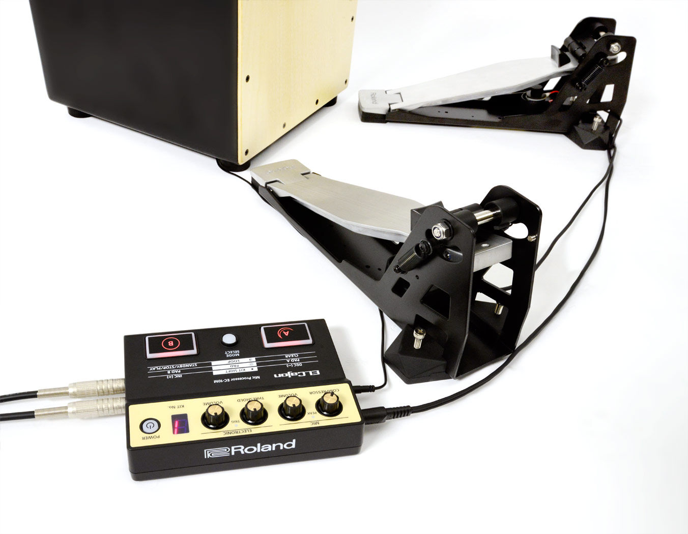 ROLAND EC-10M ELCajon Mic Processor with Clip-On Condenser Mic for Acoustic Cajon - Battery Powered, Compact Sound Enhancer — view 6