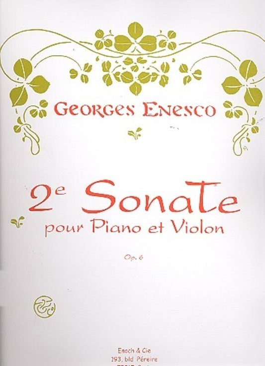 Sonata No 2 Op 6 Violin/Piano Book