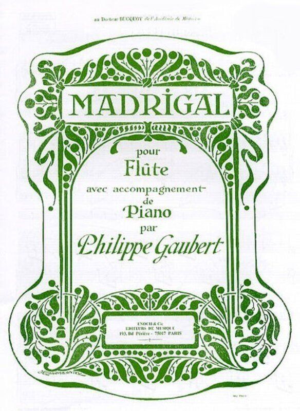 Gaubert Madrigal for Flute and Piano, Grade 5