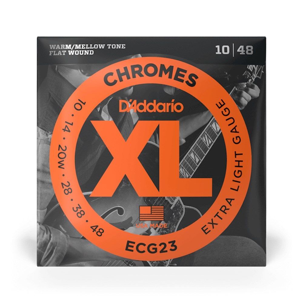 D'Addario Chromes Flatwound Electric Guitar String Set 10/48 — view 6