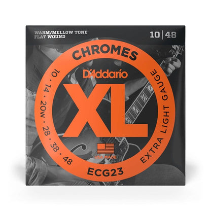D'Addario Chromes Flatwound Electric Guitar String Set 10/48 — view 6