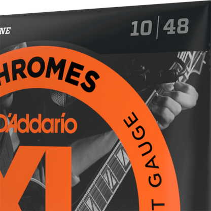 D'Addario Chromes Flatwound Electric Guitar String Set 10/48 — view 5