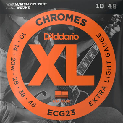 D'Addario Chromes Flatwound Electric Guitar String Set 10/48 — view 3