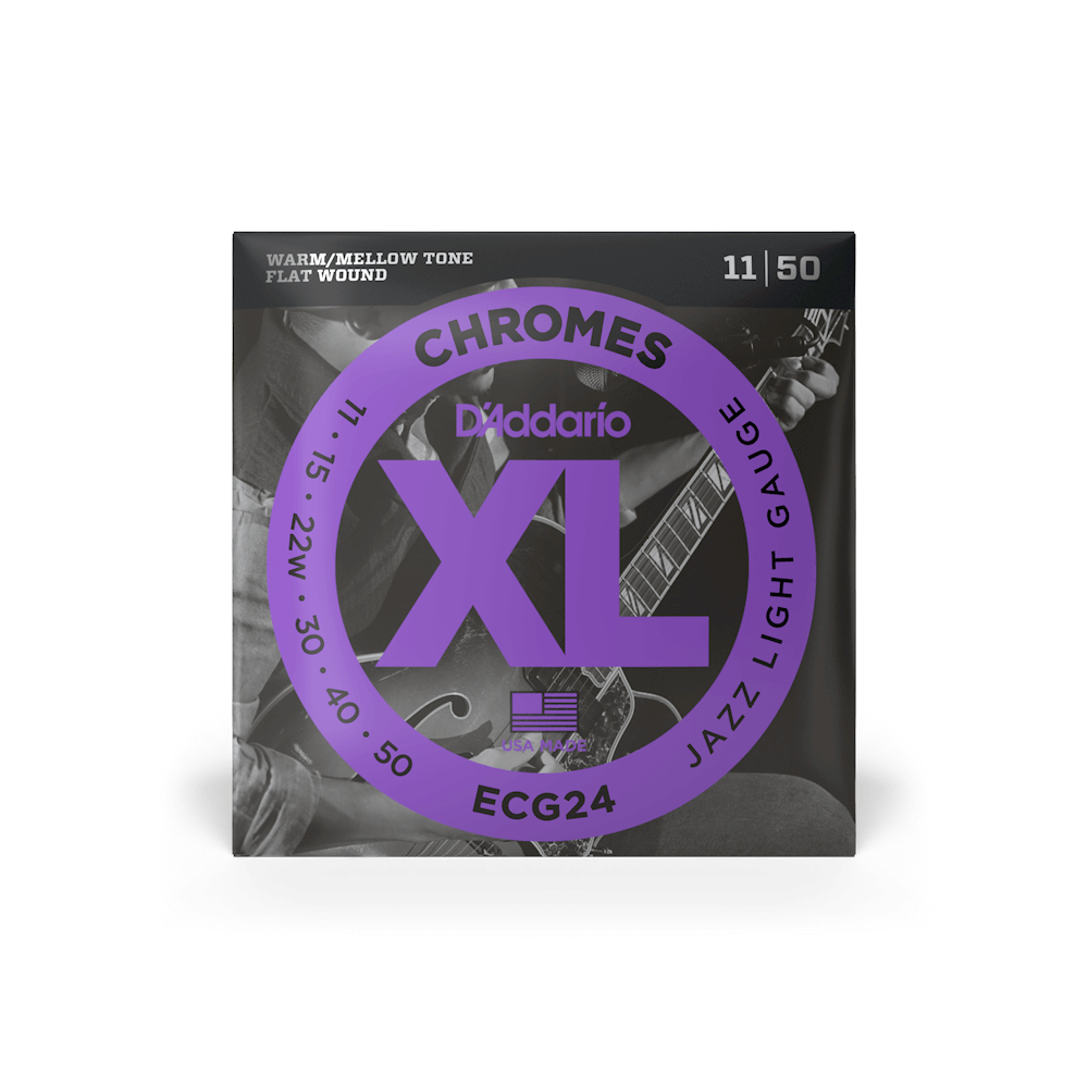 D'Addario ECG-24 11-50 Light Chromes Flatwound Daddario