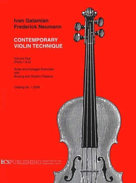 Contemporary Violin Technique Vol 1 Parts 1 & 2 by Galamian and Neumann