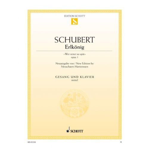 Erlkonig Op 1 No 1 D328 Medium Voice/Piano Vocal Sheet Music