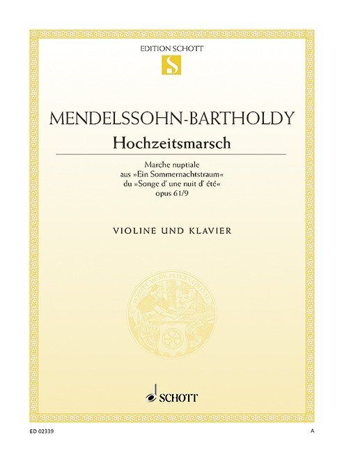 Mendelssohn Wedding March for Violin and Piano - Easy Arrangements