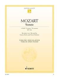 Mozart Sonata E Minor K 304 for Violin and Piano - Schott Music, 16 Pages, Arranged by Guenter Kehr & Heinz Schroeter