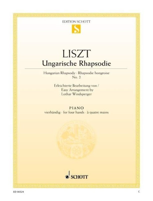 Liszt - Hungarian Rhapsody No 2 Piano Duet (Softcover Book)
