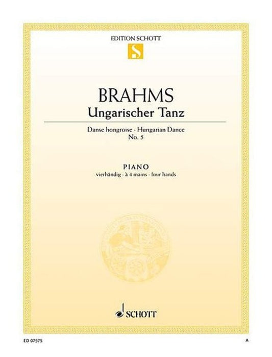 Hungarian Dance No 5 Piano Duet Book