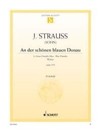 Strauss Blue Danube Waltz Op. 314 for Violin and Piano, 16 Pages, Schott Music