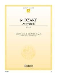 Mozart - Ave Verum K 618 for Medium/Low Voice/Piano, Schott Music, 4 Pages