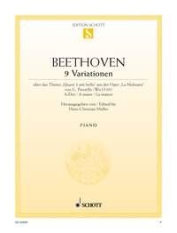 Beethoven - 9 Variations on Theme of Paisiello for Piano, WoO 69, 12 Pages, Schott Music